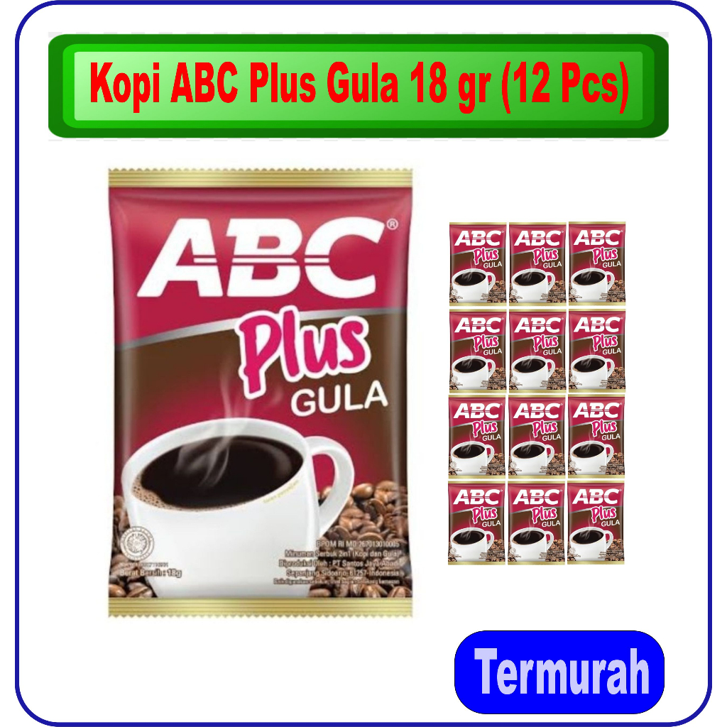 

Kopi ABC Plus Gula 18g (12 Pcs / Renceng)