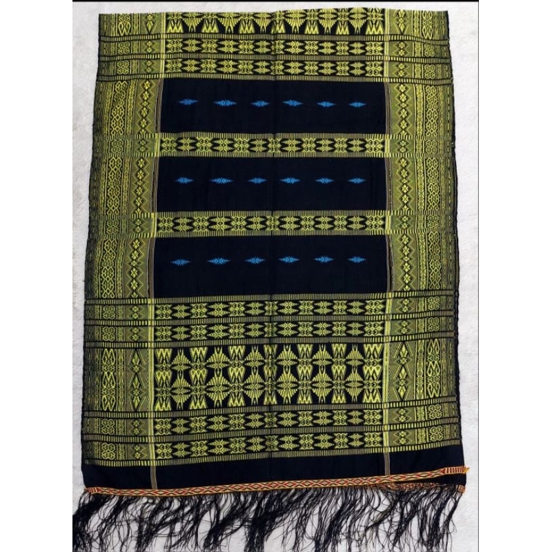 Uis nipes Full Sutra Ori Motif Pita Potong dasar Hitam