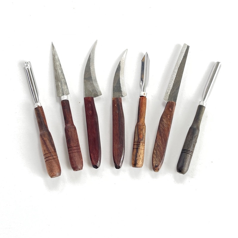 ✅Pisau Ukir Buah Class B Premium | Pisau Garnish | Pisau Carving | 1 set isi 7 buah Pisau