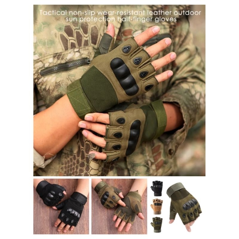 SARUNG TANGAN IMPORT ARMY / TACTICAL GLOVES SARUNG TANGAN TNI BRIMOB Untuk olahraga outdoor motor to