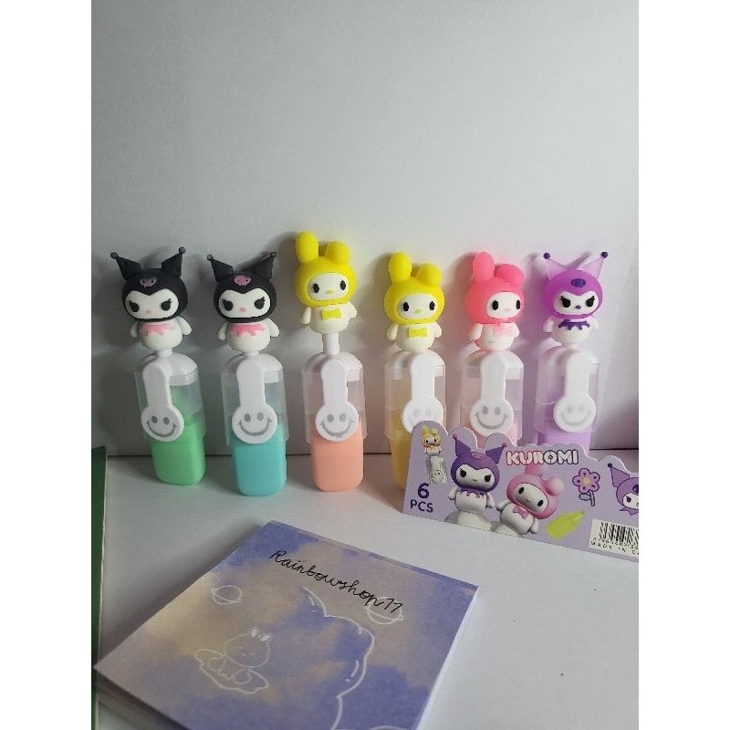 

Stabilo atau Highlighter korumi 1 set 6 pcs.