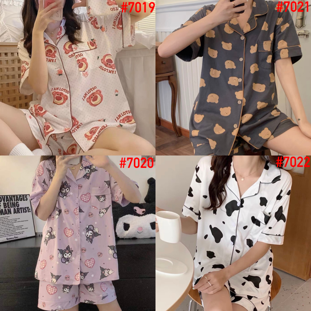LEISURE WEAR Piyama Baju Tidur Wanita Import Fashion Korea KKUM Model Celana Pendek Hotpants HP Kera