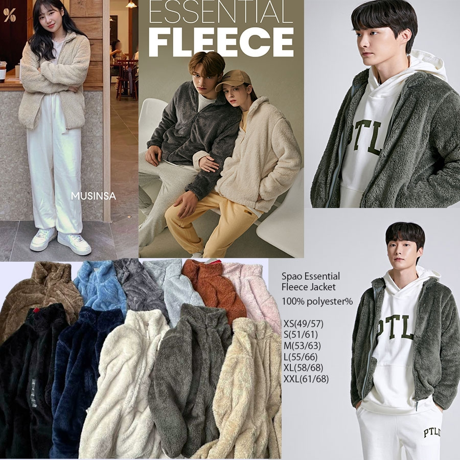 SPAO ESSENTIAL FLEECE JACKET Outerwear Jaket Branded