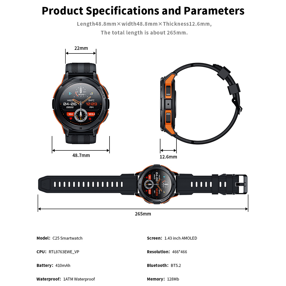 Skmei smartwatch pria amoled jam tangan olahraga hp digital anti air 1ATM  jam tangan pintar for android ios