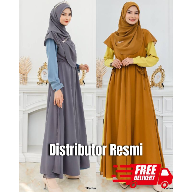 ZOYA DRESS POLOS MURAH BY SEENA MODESTY GAMIS LEBARAN TERBARU SERAGAMAN