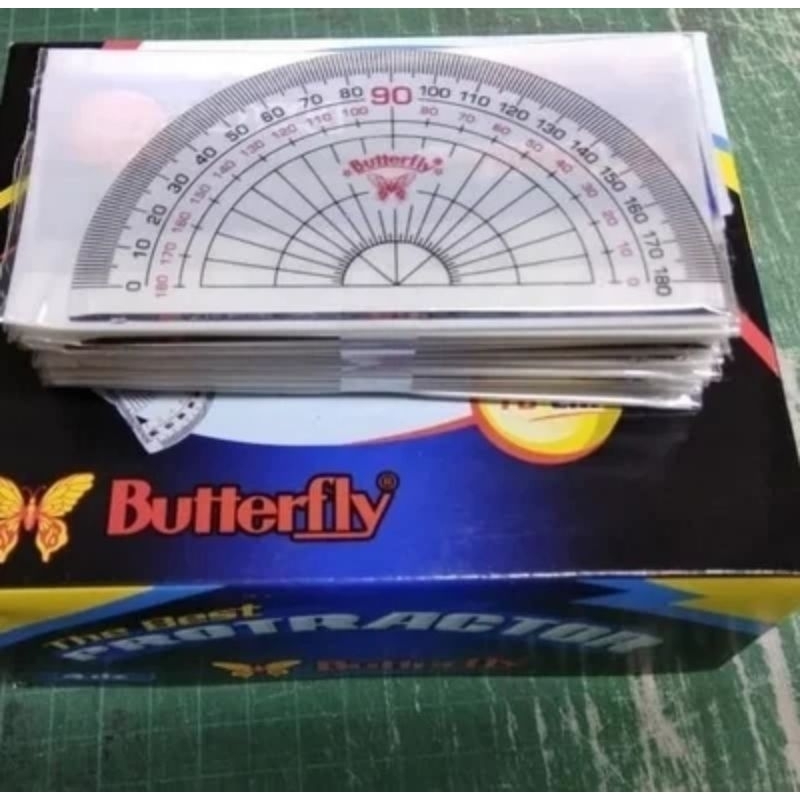 

Penggaris Busur Derajat Butterfly Protactor 180