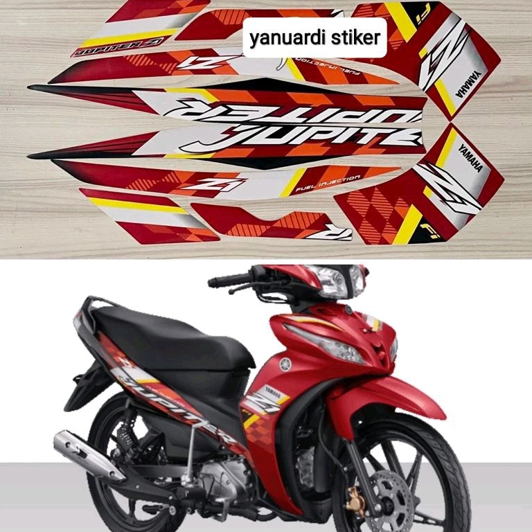 STRIPING STIKER JUPITER Z1 TAHUN 2022 MERAH