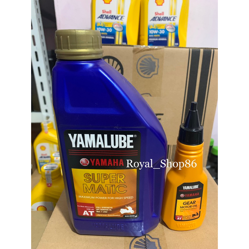 OLI YAMALUBE SUPER MATIC SAE 10W-40 1 LITER & ( OLI YAMALUBE GARDAN 100 ML ) ORIGINAL PAKET OLI NMAX