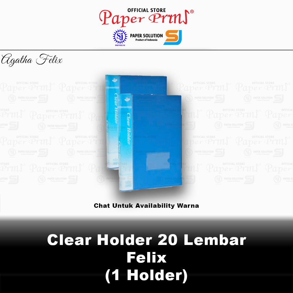 

Clear Holder Folio 20 Pockets Felix Document Keeper