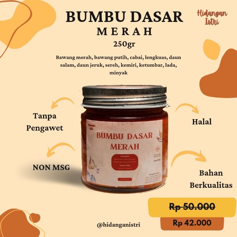 

BUMBU DASAR MERAH NON MSG MPASI-Hidangan Istri