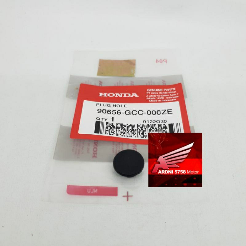 PLUG HOLE TUTUP LUBANG PEMBUANGAN BAWAH BAGASI JOK VARIO BEAT SCOOPY SPACY GENIO 90656GCC000ZE ORIGI