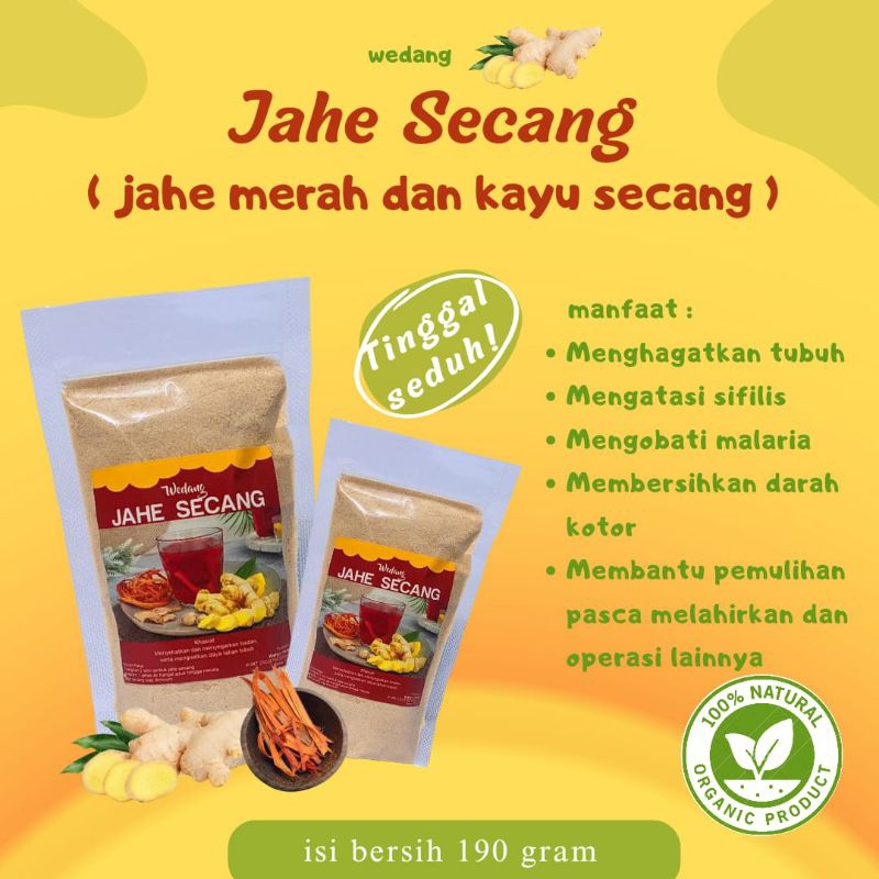 

Minuman Jahe secang (jahe dan kayu secang)