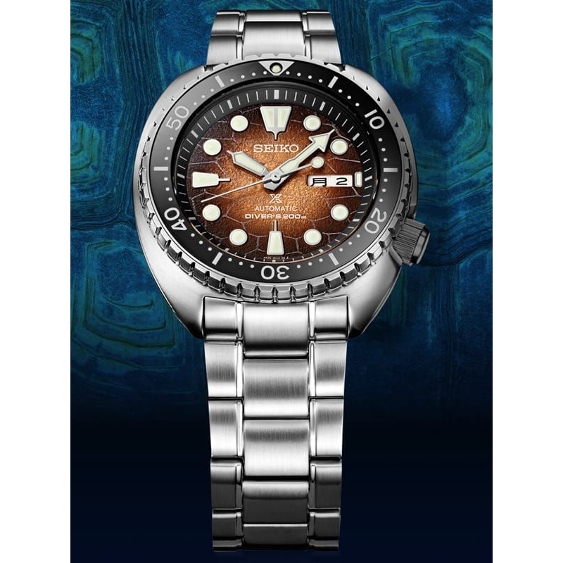 SEIKO PADI PROSPEX TURTLE MAGMA OREN AUTOMATIC