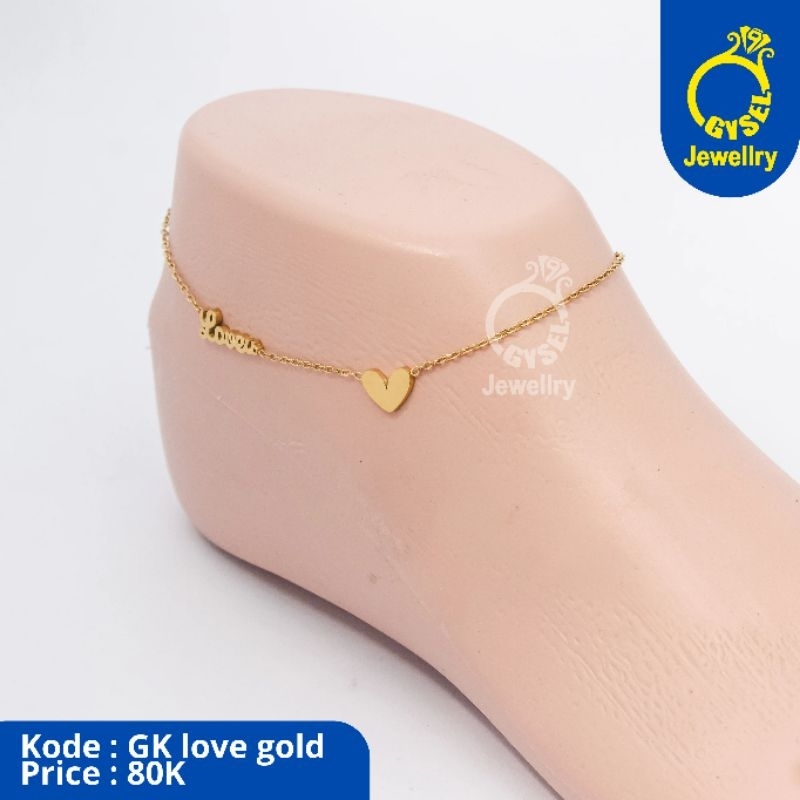 GK Love Gold - Gelang Kaki Love Gold