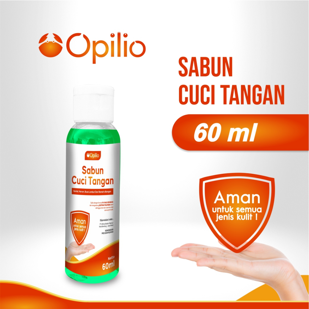 Souvenir Sabun Cuci Tangan - OPILIO Sabun Cuci Tangan 60 Ml Kemasan Botol Flip