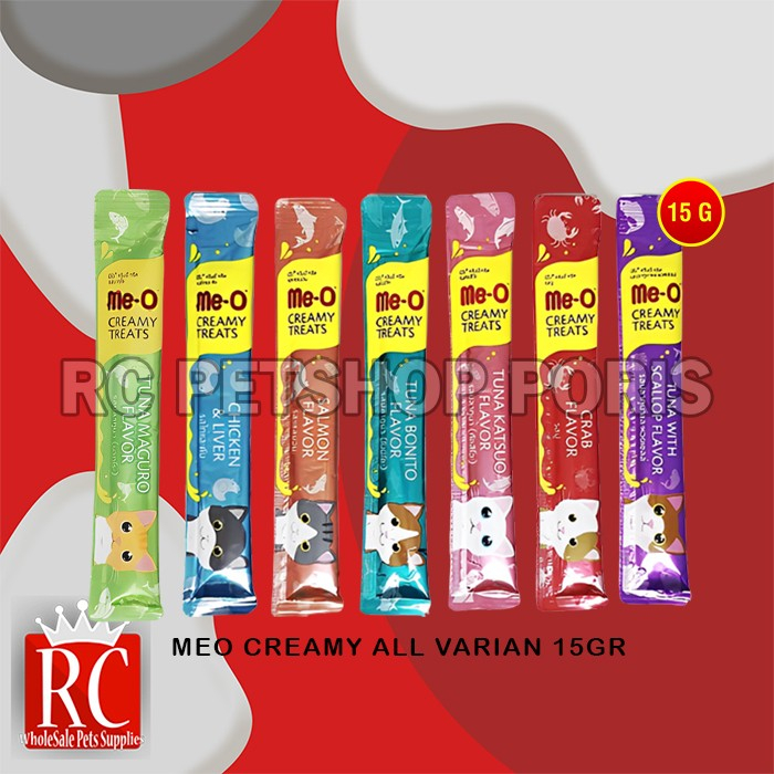 Snack treats Kucing Meo Creamy Mix All varian 15 Gram