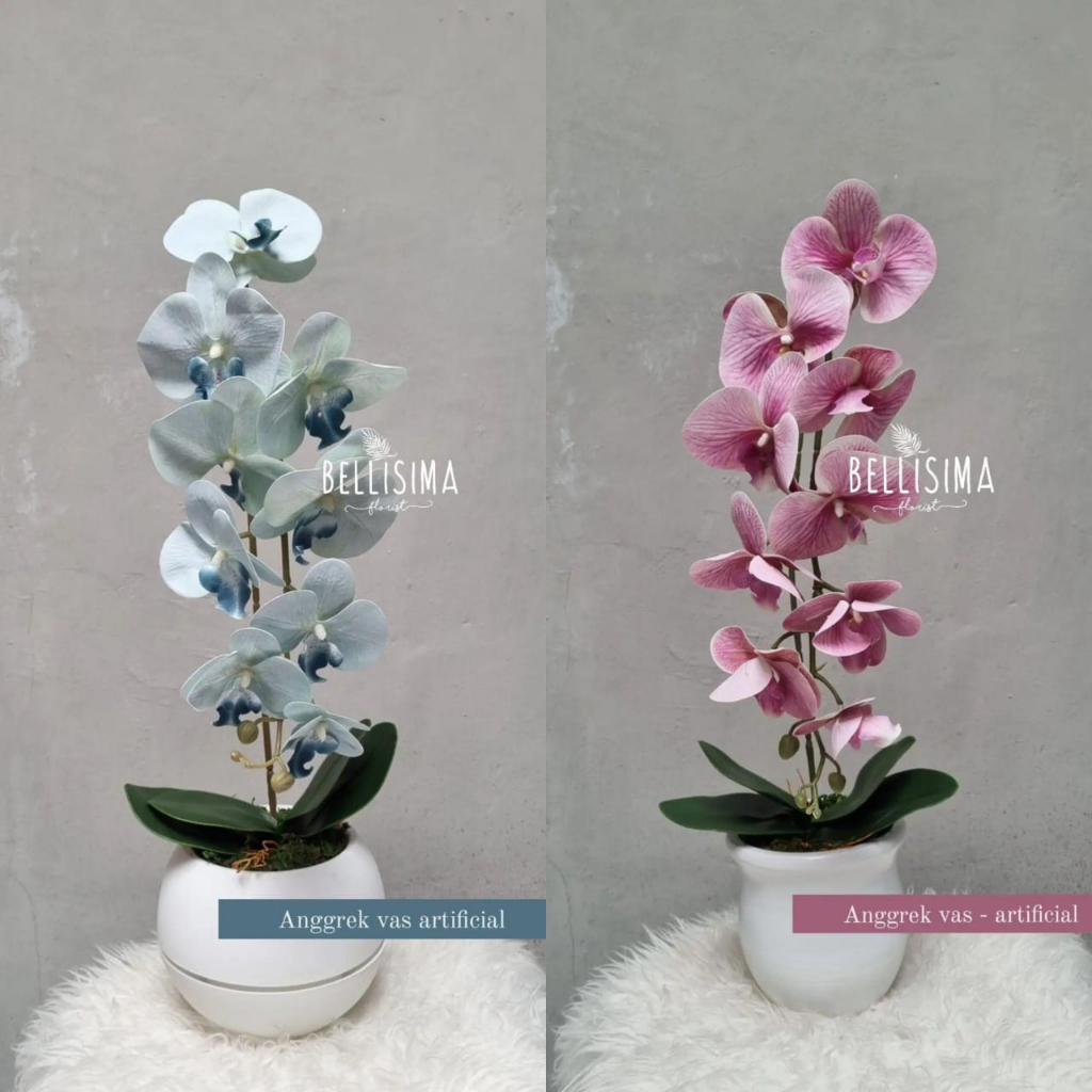 Anggrek Vas Artificial - bunga palsu latex - Bellisima Florist Bogor