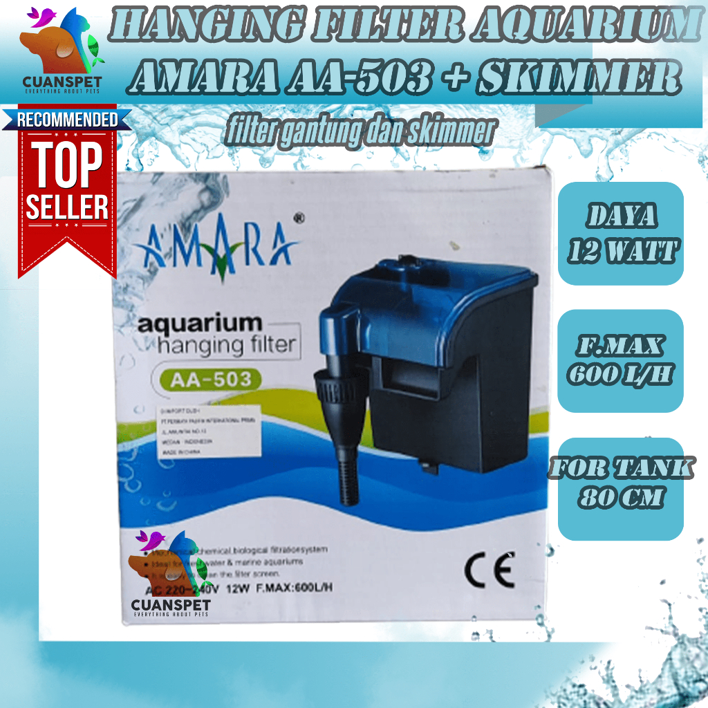 AMARA AA 503 / AMARA AA503 HANGIN FILTER GANTUNG AMARA AA-503 FILTER UNTUK AQUARIUM AQUASCAPE
