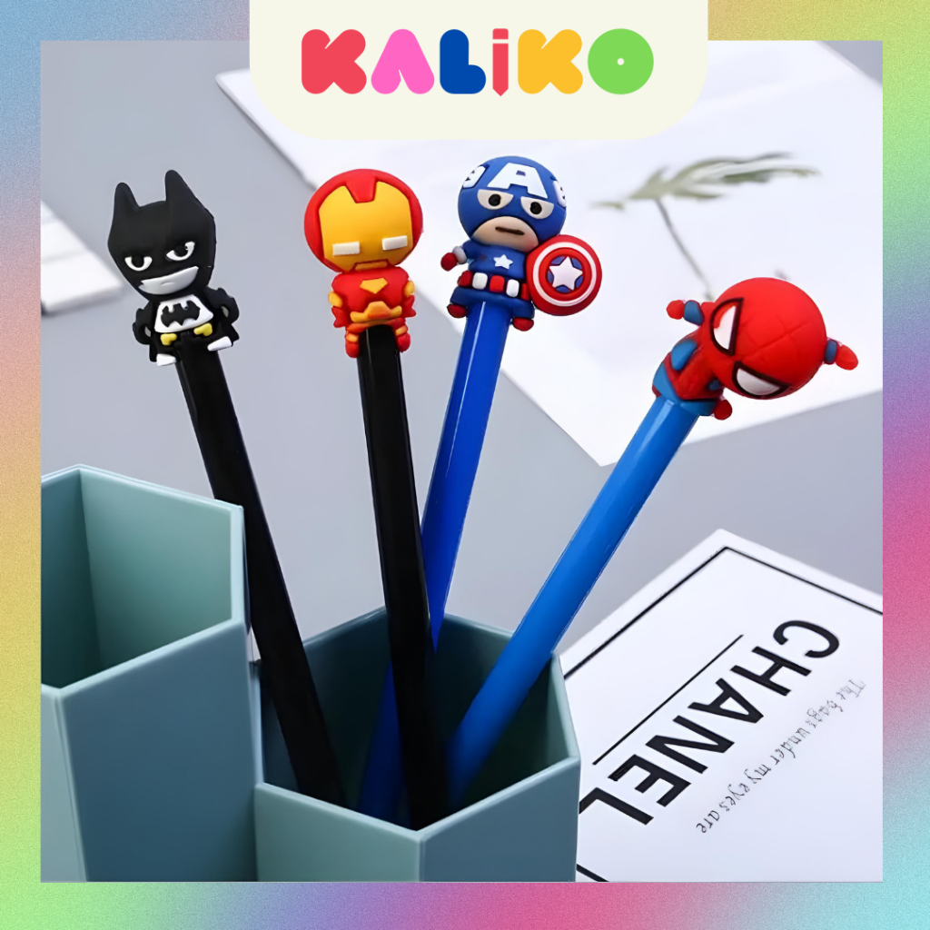

KALIKO - Pena Hero / Pulpen Gel Karakter hero / Pen Superhero Alat Tulis Stationary Lucu