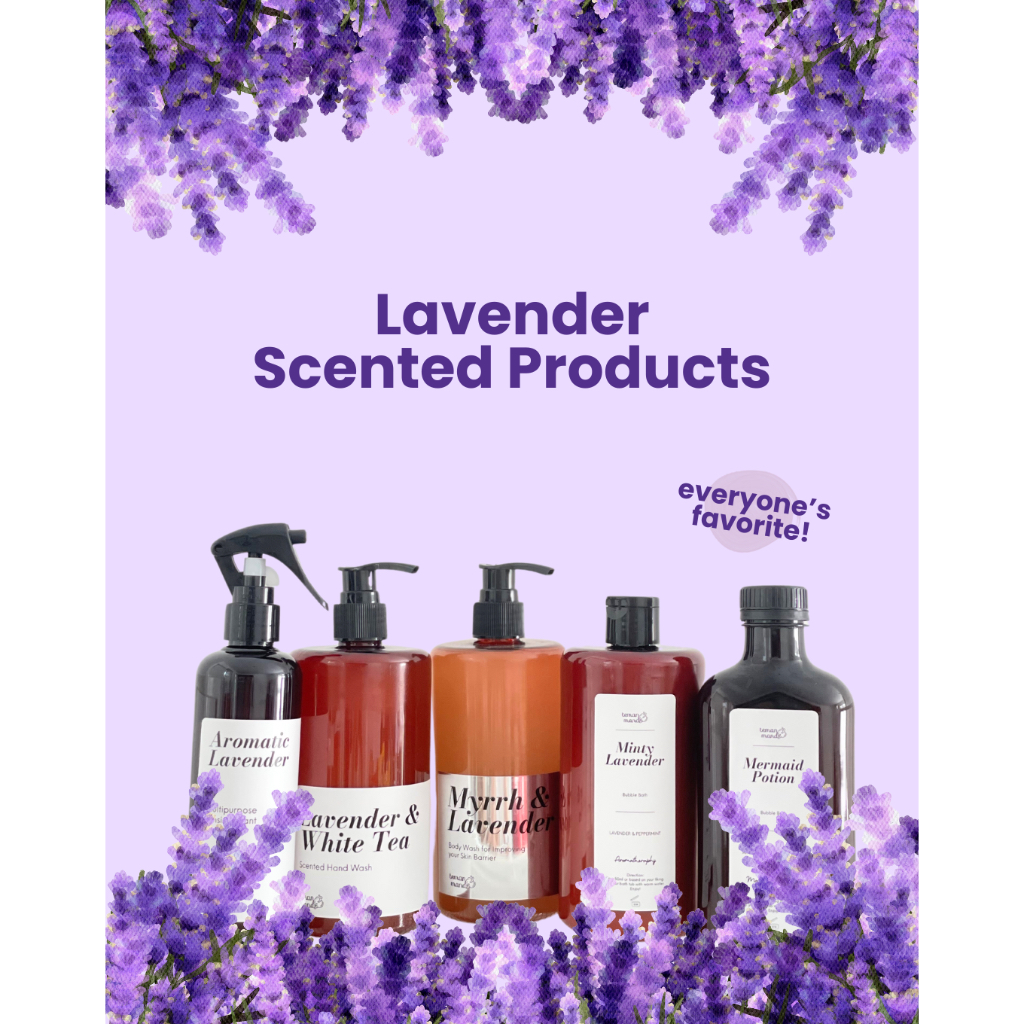 Lavender Scented Products Teman Mandi | Produk Aroma Bunga Lavender Sabun Cuci Tangan Mandi Busa Dis