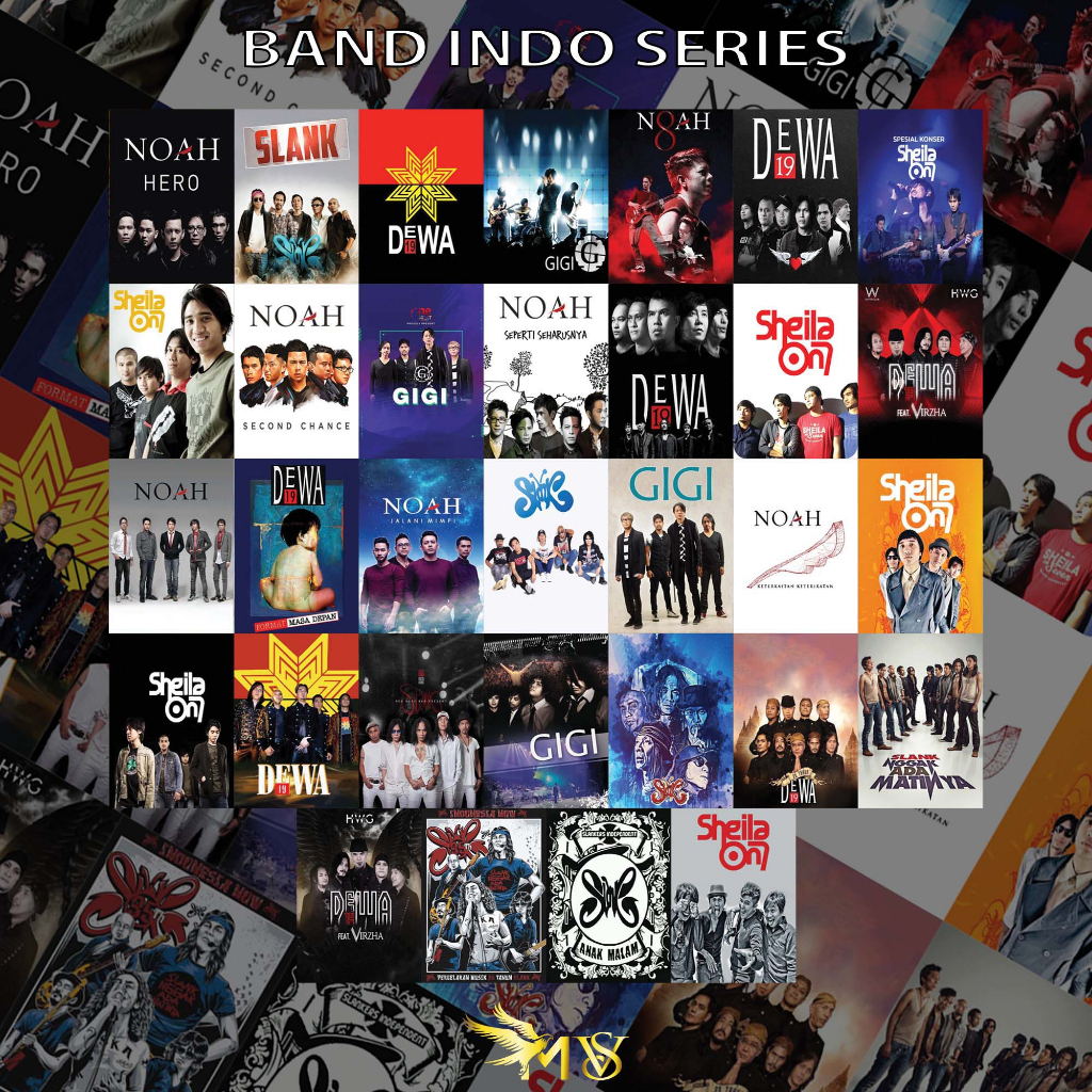 POSTER DINGDING AESTHETIC / POSTER BAND INDO DEWA19 / SLANK / NOAH / MUSIK /ARTIS / POSTER MURAH ISI