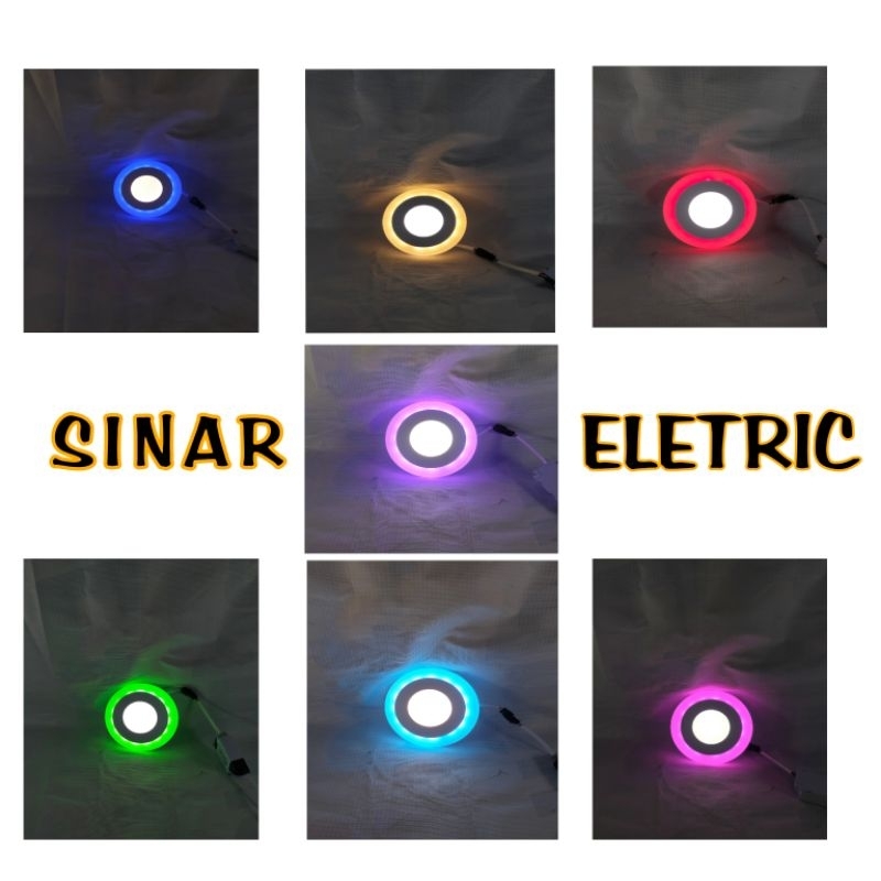 DOWNLIGHT- LED PANEL 2 WARNA 3+3 WATT- IB BULAT
