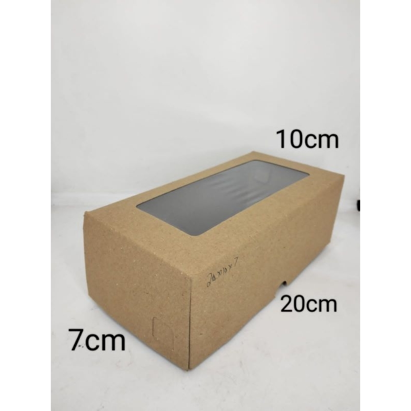 

BROWNIES BOX KRAFT MIKA 20X10X7 LAMINASI 10 pcs