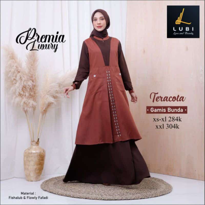 GAMIS LUBI PREMIA TERRACOTTA TERBARU