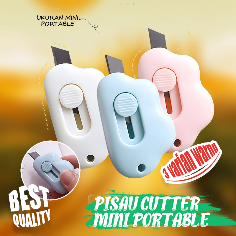 

Mini Cutter Lucu Bentuk Awan Pisau Kartun Untuk Alat Tulis Kantor Cutter Portable