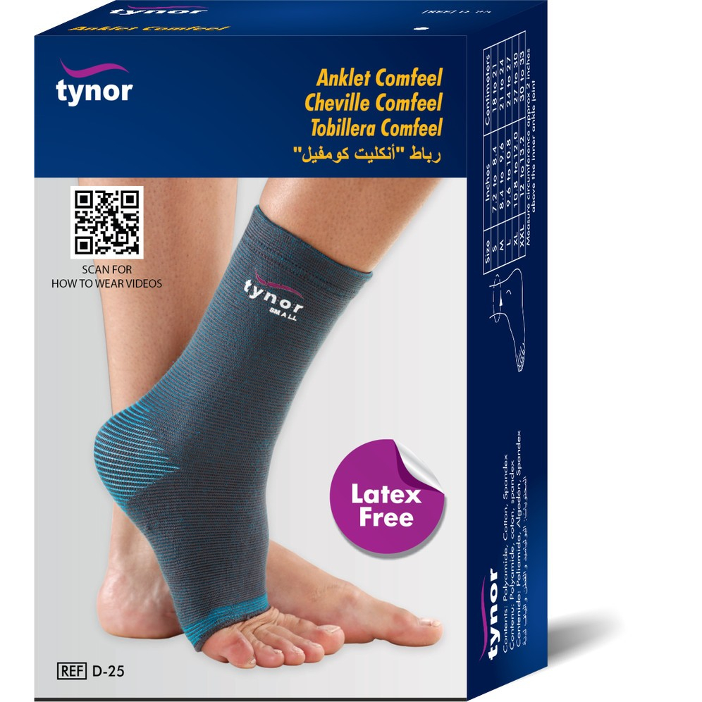 TYNOR Ankle Comfeel Pair D25 - M
