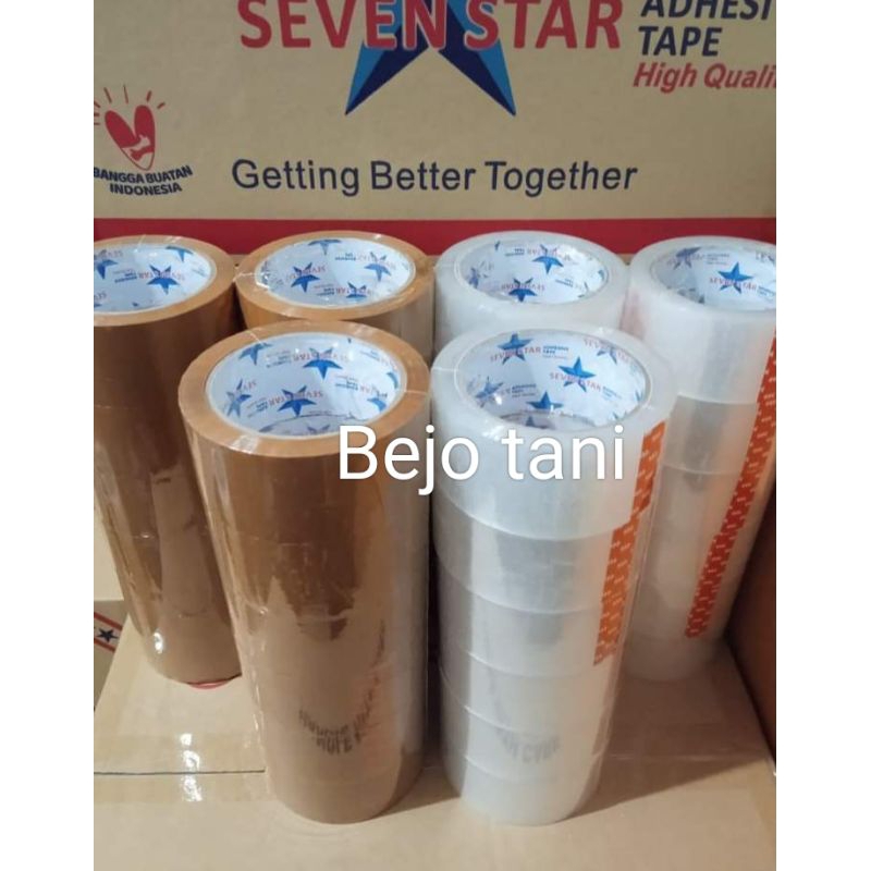 

6 pcs Lakban coklat bening ukuran 45mm 90 yard