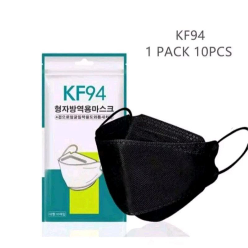 MASKER KOREA KF94 BLACK & WHITE