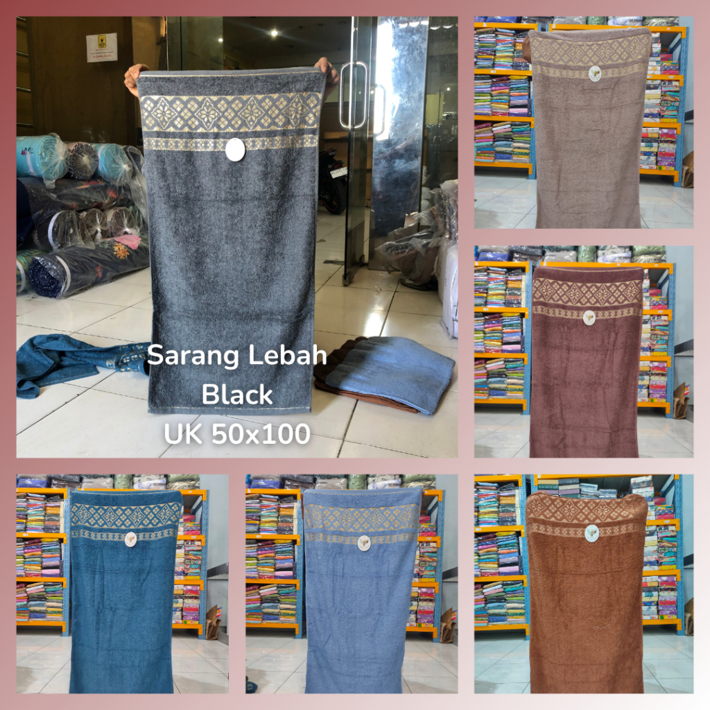 HANDUK SARANG LEBAH -  HANDUK KARAKTER POLOS LIST - HANDUK MANDI UK 50x100 CM