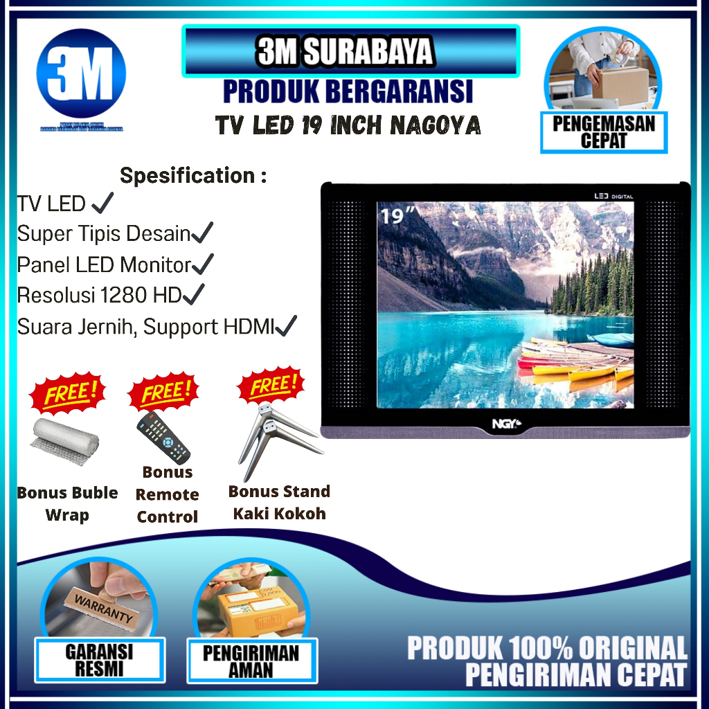 TV LED HDMI NAGOYA 19 INCHI GARANSI RESMI