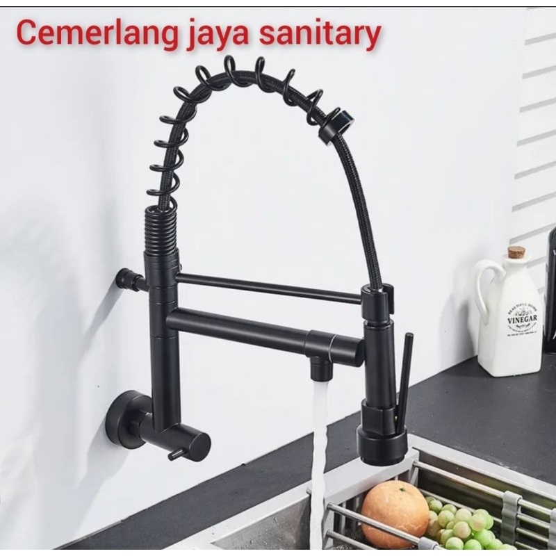 Kran Kitchen Sink Pantry Tarik Black / Kran Sink Tarik Tembok kuningan