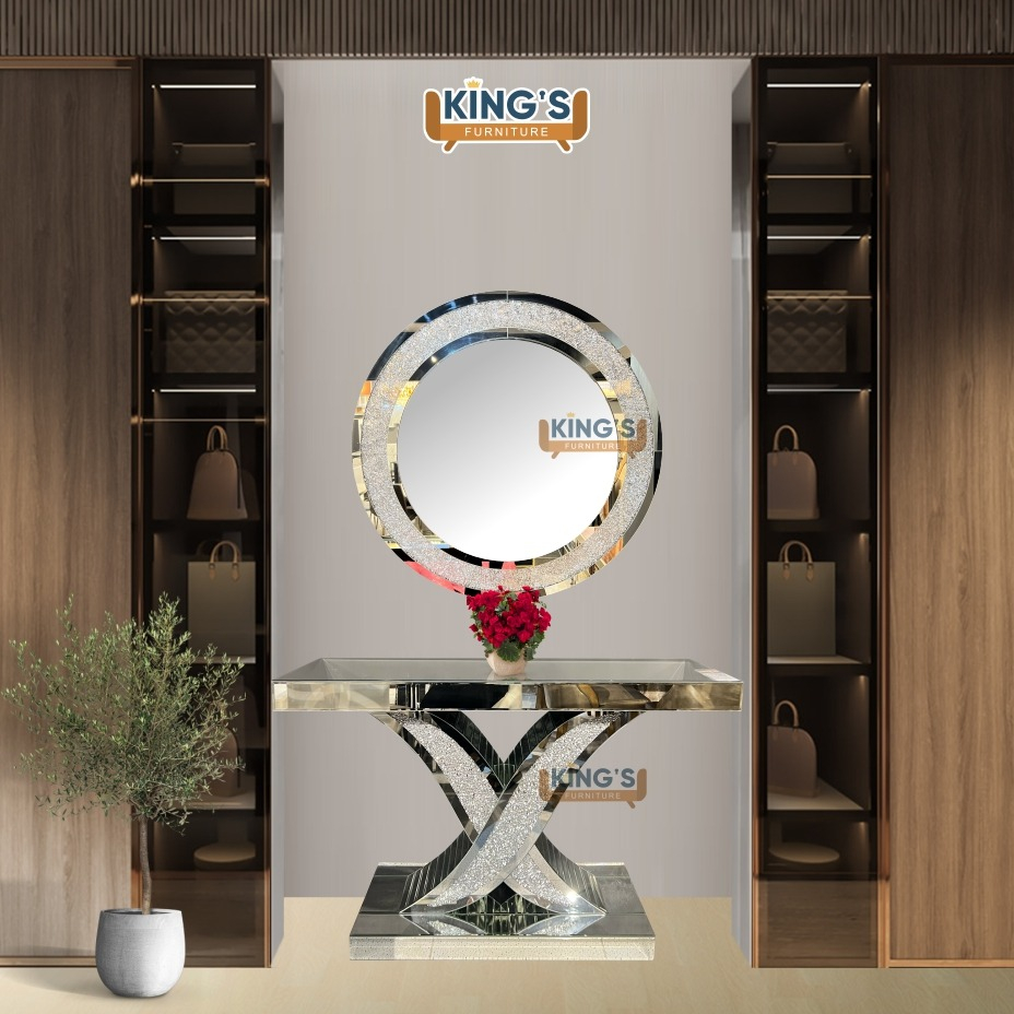 CERMIN PRASMANAN SET IMPORT - MIRROR - CONSOLE TABLE - CERMIN IMPOR - HIASAN DINDING - KACA HIAS - D