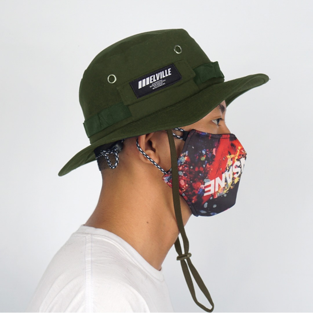 MLVE. Jungle Hat - Bucket Hat & Topi Rimba Melville Guangzou Army