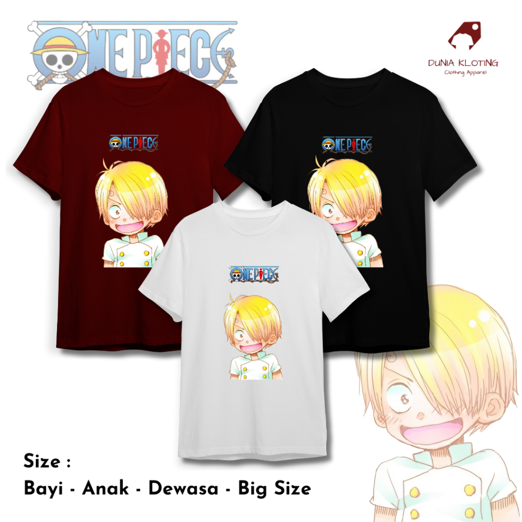 Kaos Baju Anime ONE PIECE Child Sanji Edition