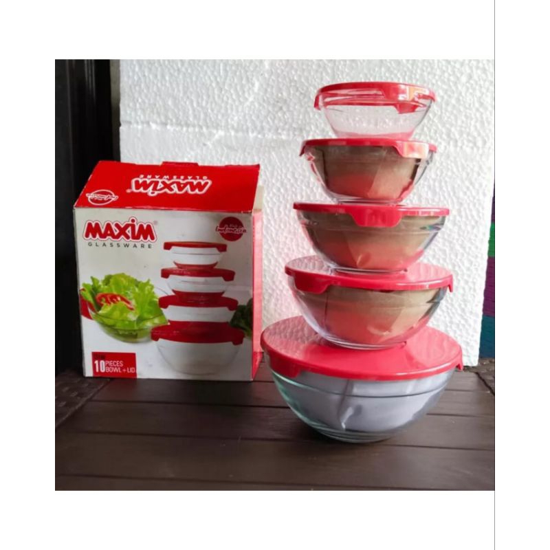 GLASSWARE MAXIM BULAT 5PC KACA TEBAL ANTI PANAS