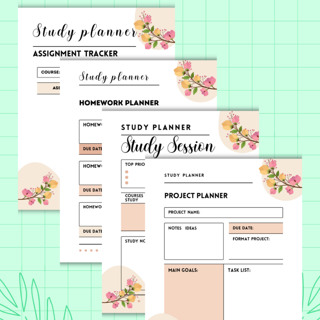 

Eira Study Planner Loose Leaf Kertas Binder A5 B5 100gsm Study Session Project Homework Planner Assignment Tracker