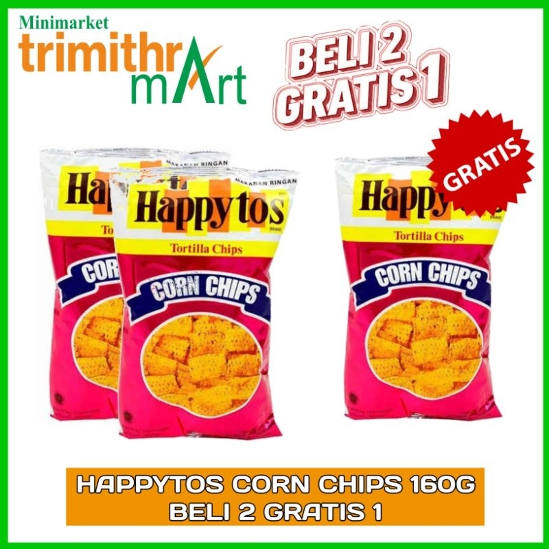 

HAPPYTOS CORN CHIPS X 160G/Pack (isi 3 pack)