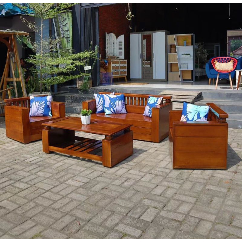 TERLARIS KURSI TAMU MINIMALIS KAYU JATI/ KURSI TAMU BOLA/ KURSI TAMU KAYU JATI FREE BANTAL PELUK FRE