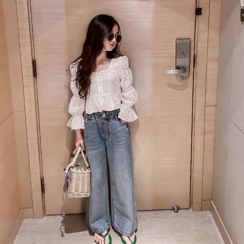 CELANA JEANS ANAK UMUR 7-12 TAHUN MODEL KULOT