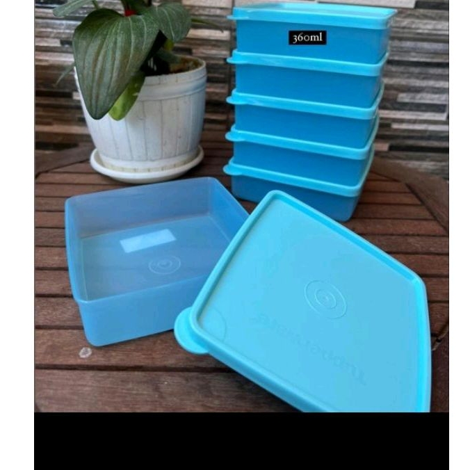 SQUARE TUPPERWARE ORI/KOTAK MAKAN TUPPERWARE/KOTAK BEKAL TUPPERWARE ORI