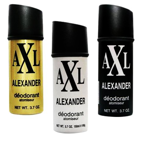 AXL Alexander Deodorant Spray 30 Ml HitamPutih Gold Kecil Travel Parfume Parfum