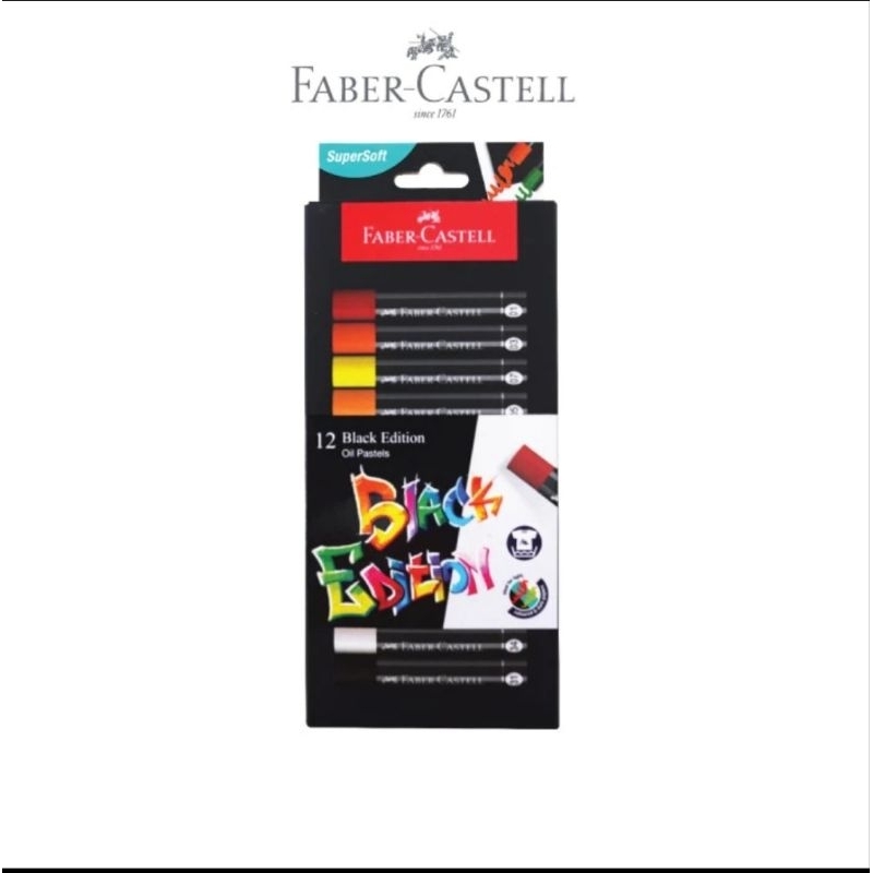 

(COD) Faber-Castell Black Edition Oil Pastel 12 Warna dan 24 Warna