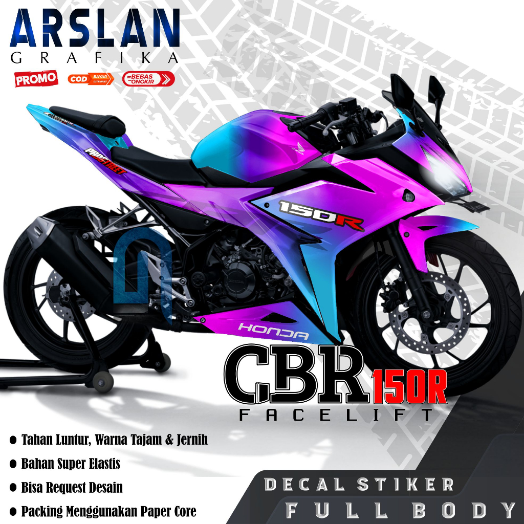 Decal CBR 150R Facelift Gagah Full Body - Stiker Motor CBR 150R Facelift - Set Variasi BUNGLON