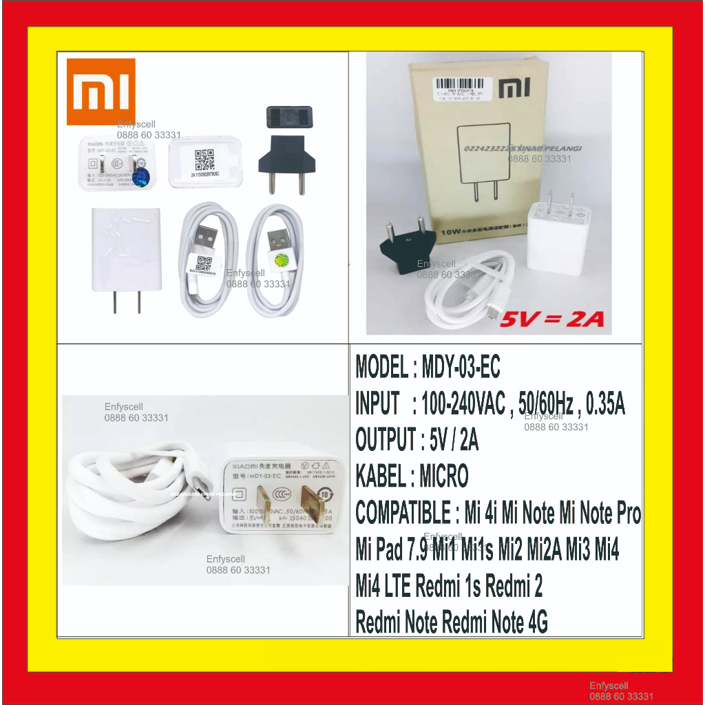TRAVEL CHARGER + KABEL DATA XIAOMI CHARGER CHARGING TC CHARGER XIAOMI MICRO V8 FAST CHARGING ORIGINA