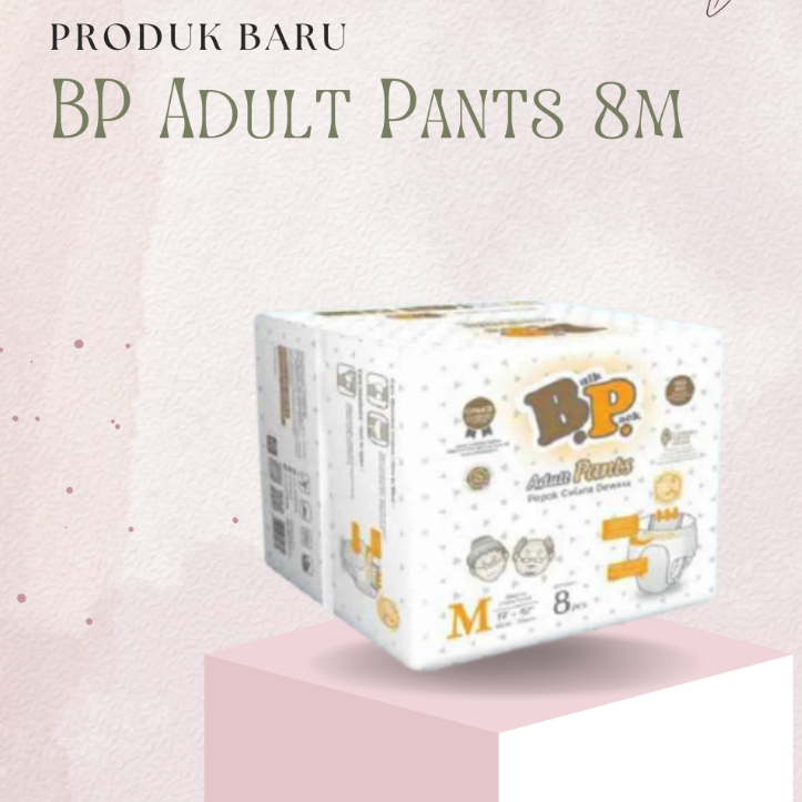 BP Adult Pants 8M / Popok Celana Dewasa Ukuran M Isi 8pcs