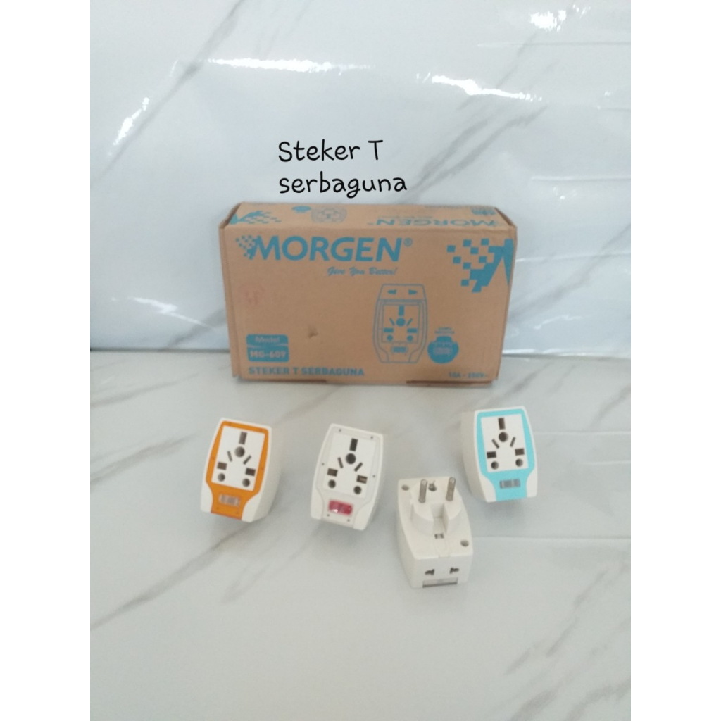 Steker T Serbaguna Kaki 3 ke 2 / T Universal Colokan Listrik SNI